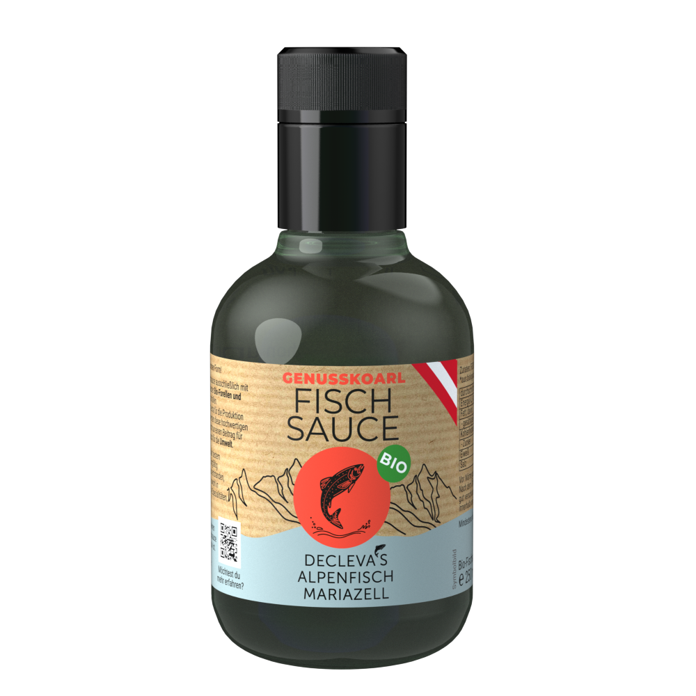 Bio-Fischsauce 250 ml – regionale Bio-Zutaten, fermentiert, glutenfrei, stilvolles Etikett