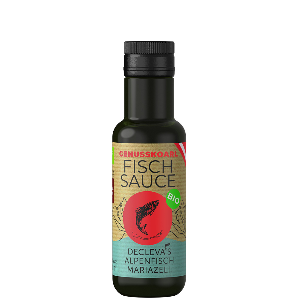 Bio-Fischsauce 100 ml – regionale Bio-Zutaten, fermentiert, glutenfrei, mit stilvollem Etikett