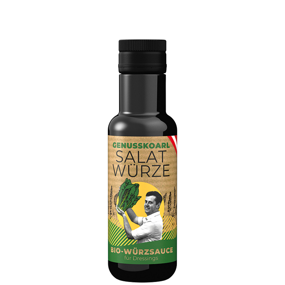 Eine Flasche SalatWürze von Genusskoarl