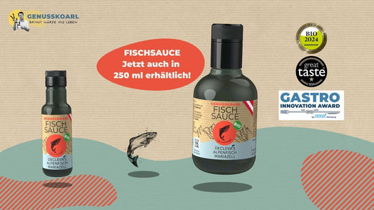 Bio-Fischsauce in neuer Größe: Jetzt in der 250 ml Flasche erhältlich!