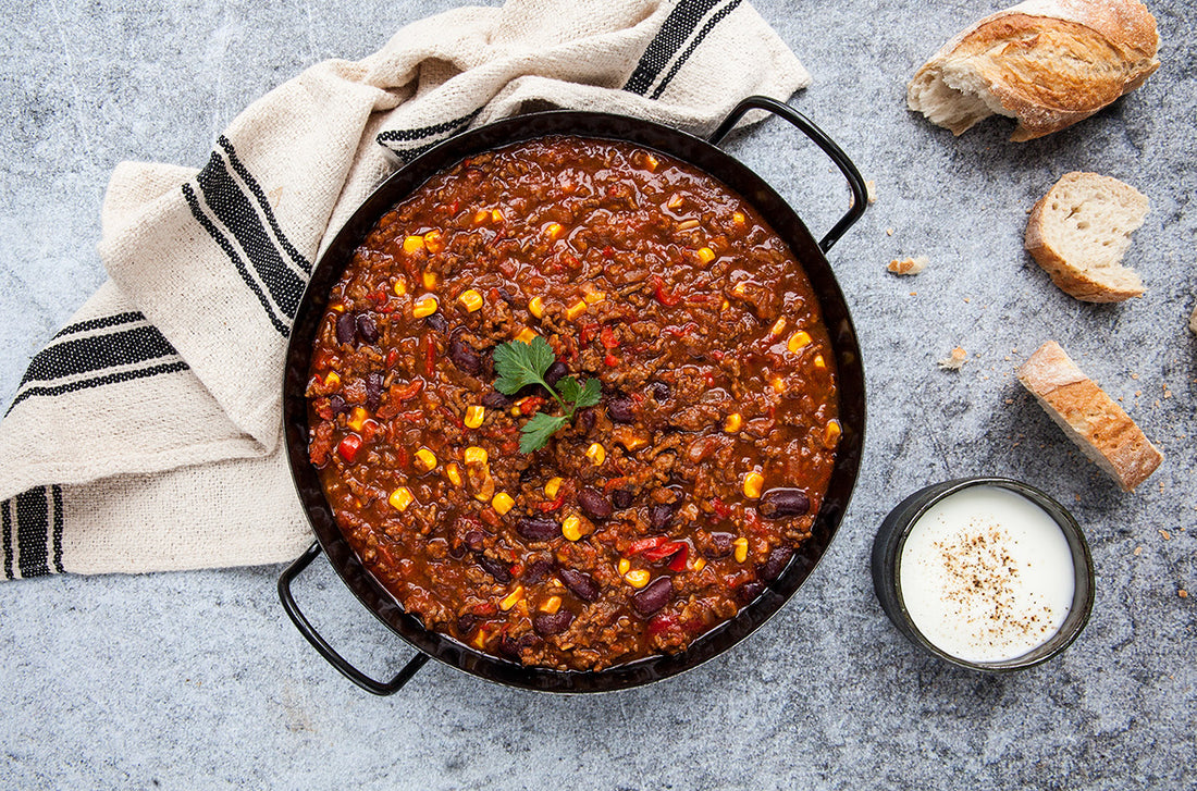 Chili con Carne mit SchoarfeWürze