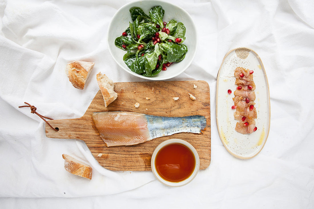 gebeitzter Saibling mit Vogerlsalat (c) Eva Fischer
