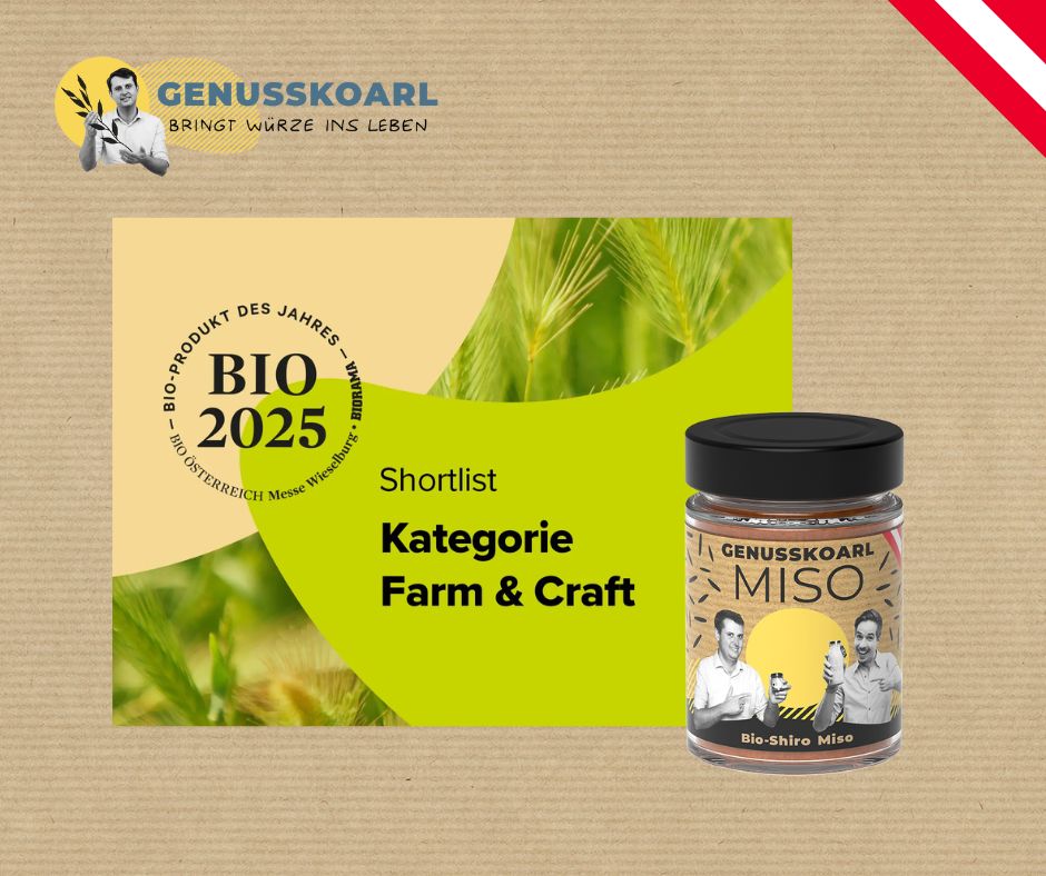 Genusskoarl’s Bio Shiro Miso auf der Shortlist für das Bio-Produkt des Jahres!