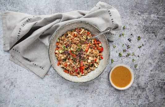 Getreidesalat mit WienerWürze Dressing