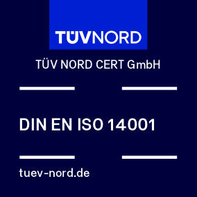 Logo von TÜVNORD für die ISO 14001