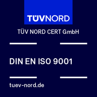 Logo von TÜVNORD für die ISO 9001