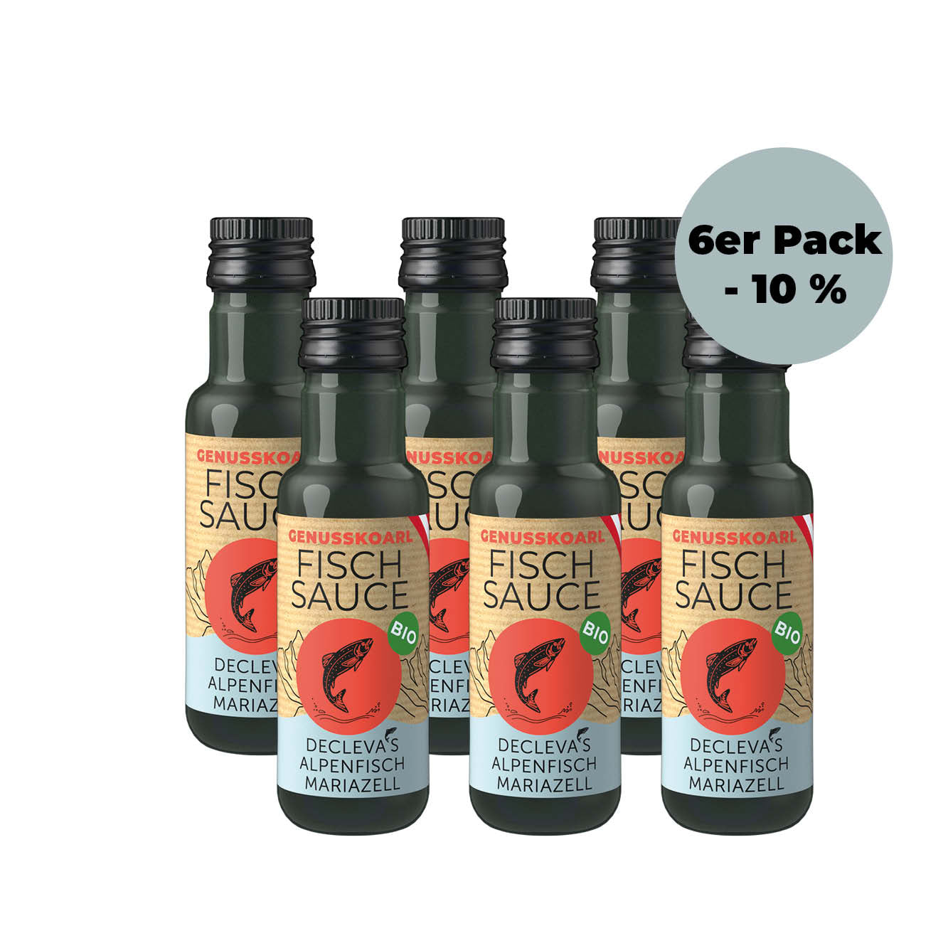 Genusskoarl Bio Fischsacue 100 ml Flaschen im 6er Pack vergünstigt