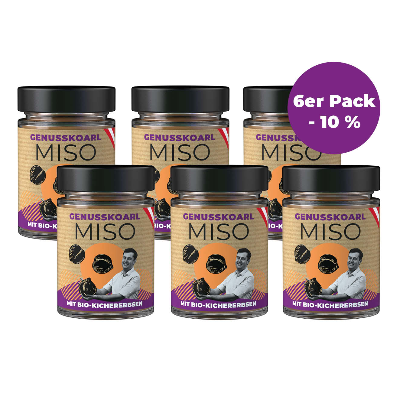 Genusskoarl Bio-Kichererbsen Miso 6 Gläser mit Rabatt