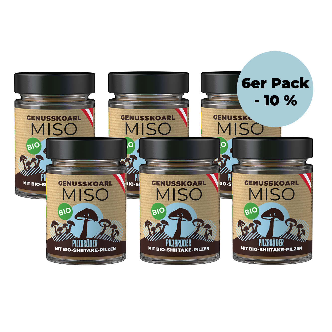 Genusskoarl Bio Shiitake Miso im 6er Pack vergünstigt