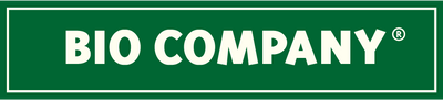 Logo der BIO COMPANY - weiße Schrift auf Grünem Untergrund