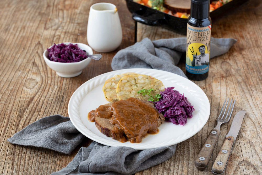 Rindsbraten mit Wurzelsauce